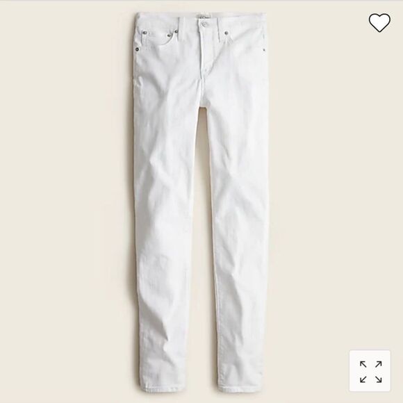 J. Crew Petite 9" high-rise toothpick jean in white Item E2268* - Picture 1 of 8